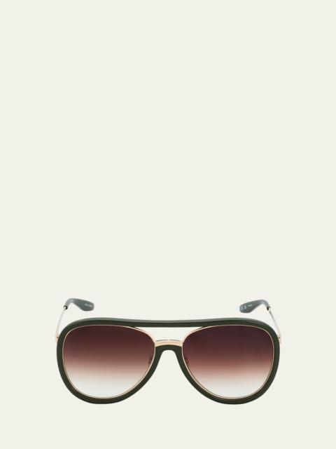 BARTON PERREIRA Fossett Aviator Sunglasses