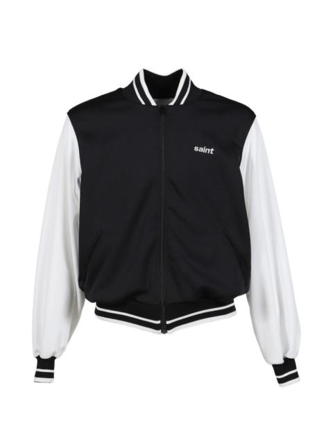 SAINT M×××××× rib-knit baseball jacket