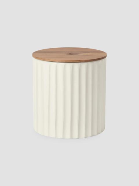 Brunello Cucinelli Large Scented Candle in Ridged Ceramic Vessel - Milk