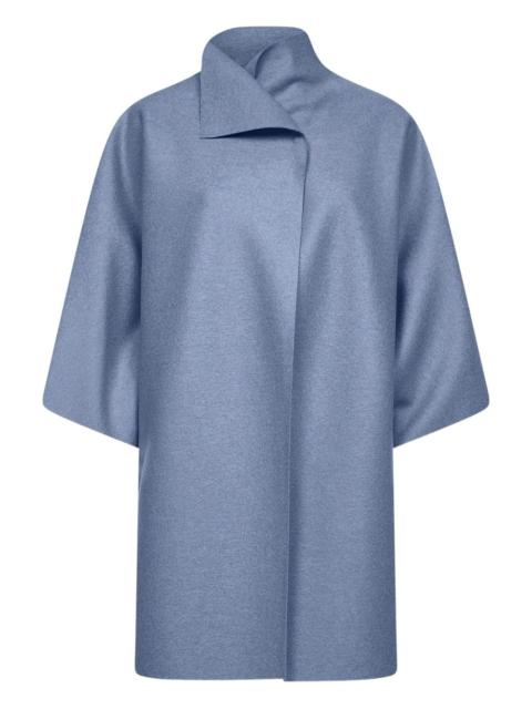 Harris Wharf London short-sleeve lapel coat