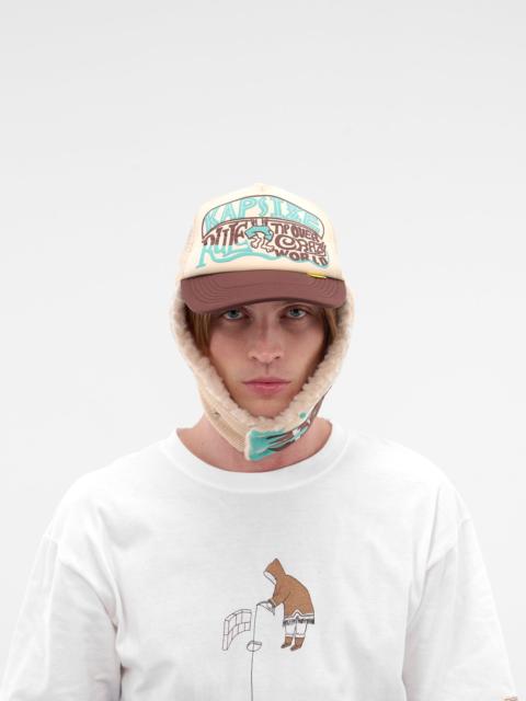 Kapital Ecru Trucker/Aviator Hybrid Hat