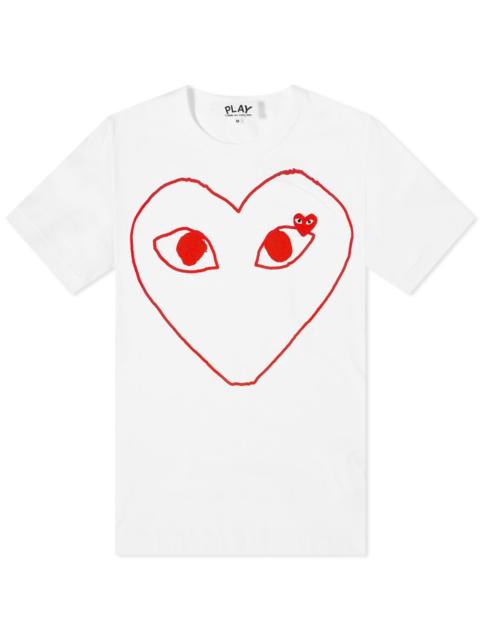 Comme des Garçons PLAY Comme des Garcons Play Outline Heart Logo Tee