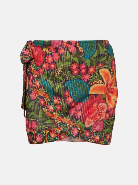 FARM RIO Garden Tapestry floral beach cover-up