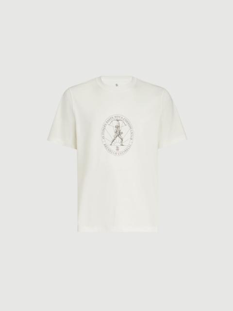 Brunello Cucinelli Cotton jersey crew neck T-shirt with print