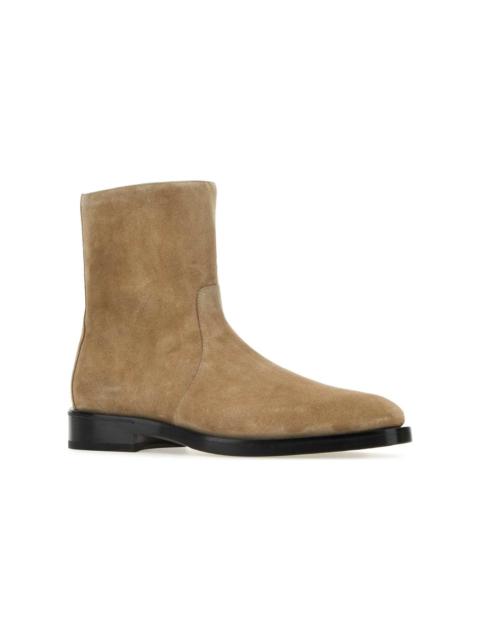 FERRAGAMO Cappuccino Suede Gerald Ankle Boots