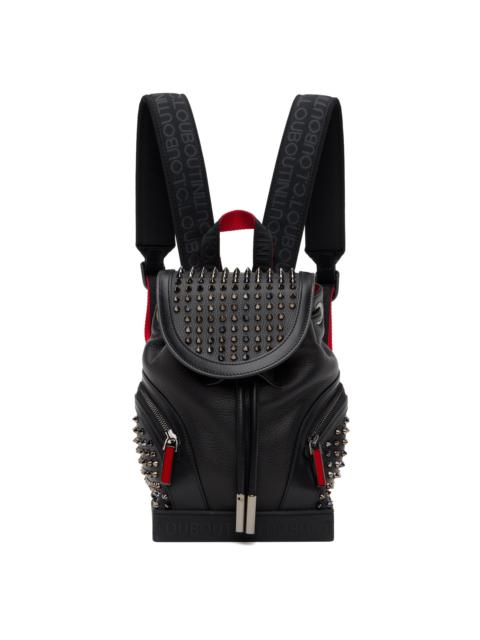 Explorafunk Spiked Rubber-Trimmed Full-Grain Leather Backpack