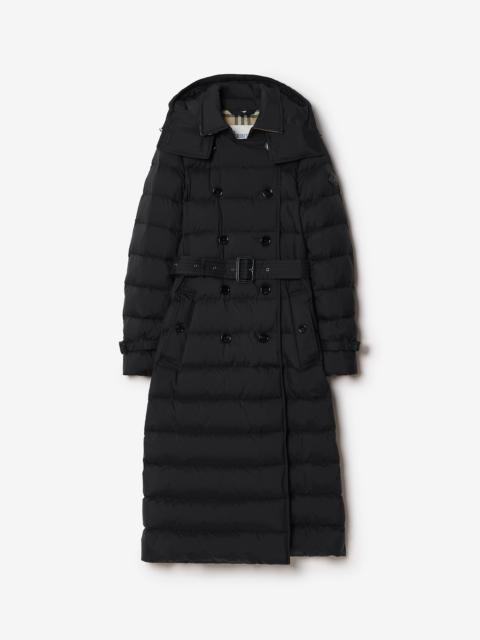 Burberry Long Nylon Audley Puffer Coat