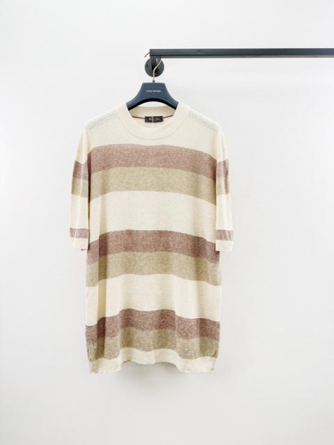 Loro Piana Loro Piana Lp25 Ribbed Linen Short Sleeve Top