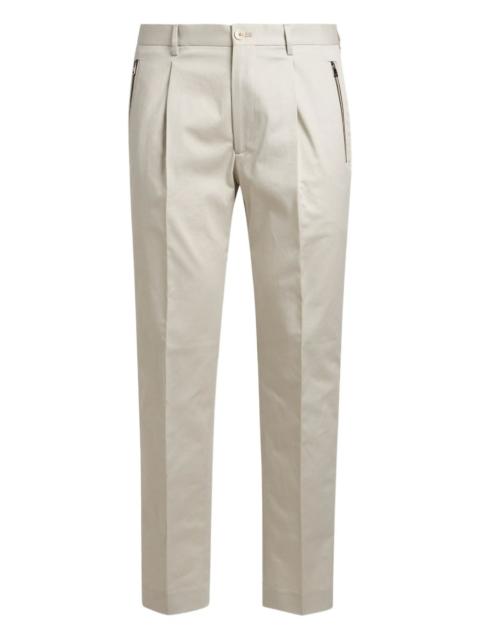 Etro pleated cotton trousers