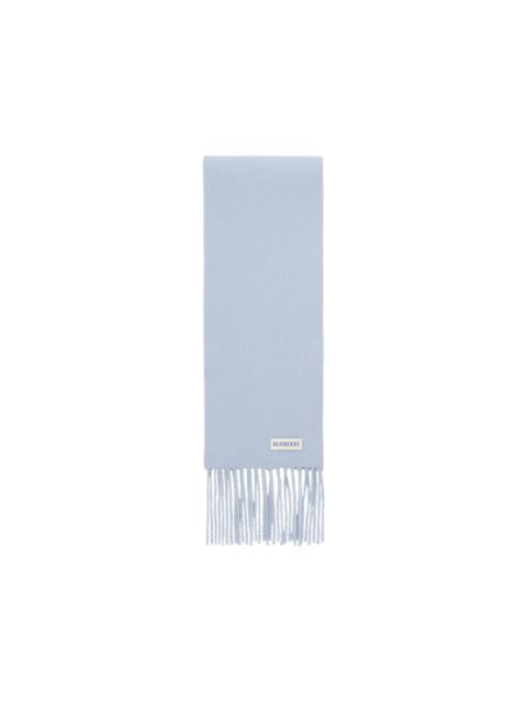 Burberry narrow check-label cashmere scarf