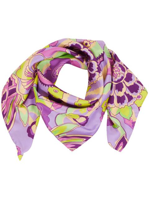 Vilebrequin Silk Scarf Rainbow Flowers