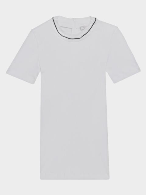 Monili Cotton Stretch Short-Sleeve T-Shirt