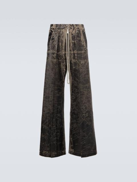 Rick Owens DRKSHDW DRKSHDW coated cotton wide-leg pants