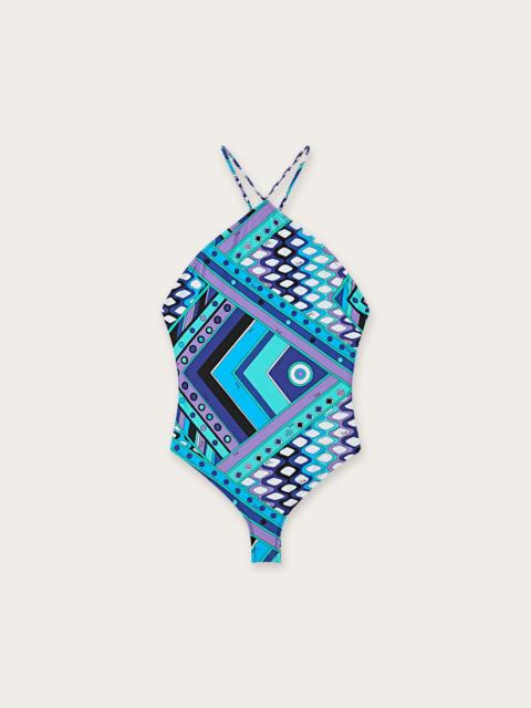 PUCCI VIVARA PRINT CROSS-STRAP SWIMSUIT