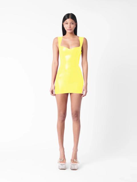 POSTER GIRL HOLLYWOOD LATEX DRESS YELLOW