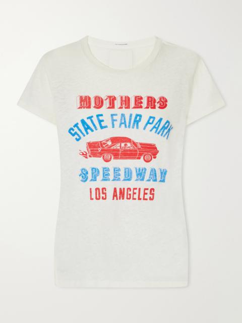 MOTHER The Lil Sinful Printed Cotton And Linen-blend Jersey T-shirt