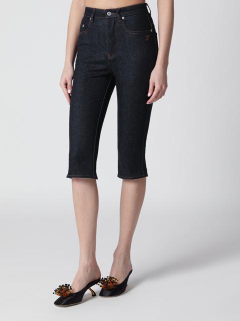 JACQUEMUS Capri high-waisted jeans in navy blue denim