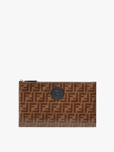 FENDI Brown fabric pouch