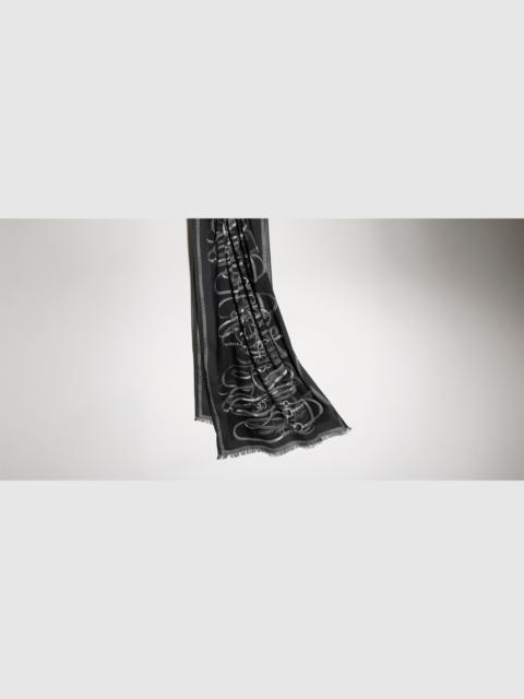 GUCCI Printed wool silk stole