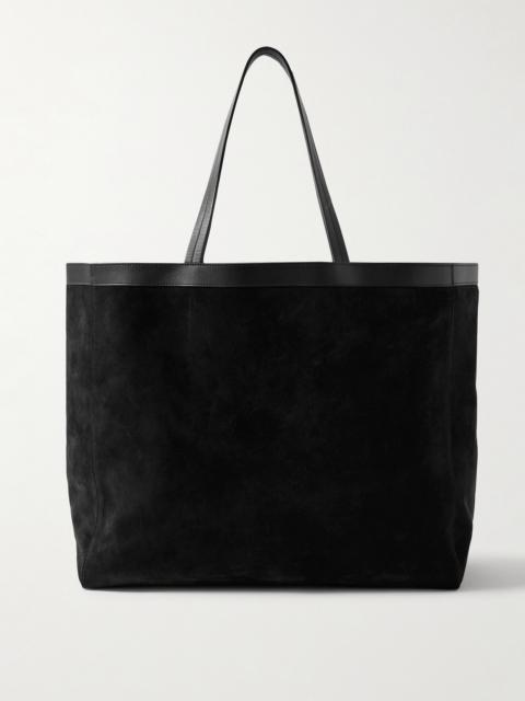 NILI LOTAN Loren Leather-trimmed Suede Tote