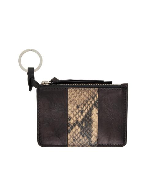Dries Van Noten Black & Beige Calfskin Wallet