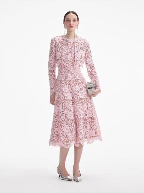 self-portrait Pink Flower Lace Jacket