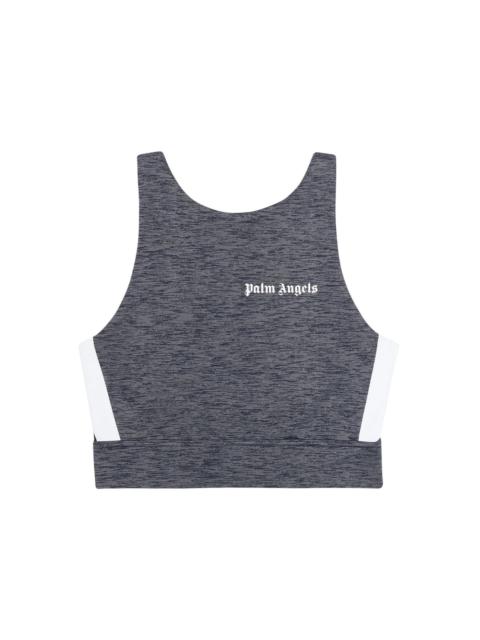Palm Angels Palm Angels Womens Track Top Melange Grey/Black/White