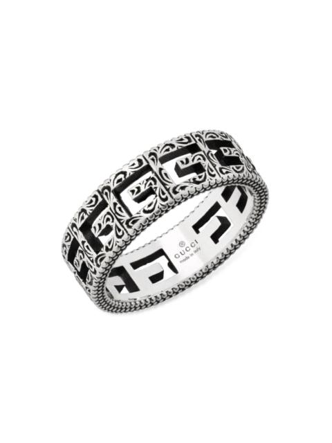 GUCCI Men's Unisex G Cube Sterling Silver Ring