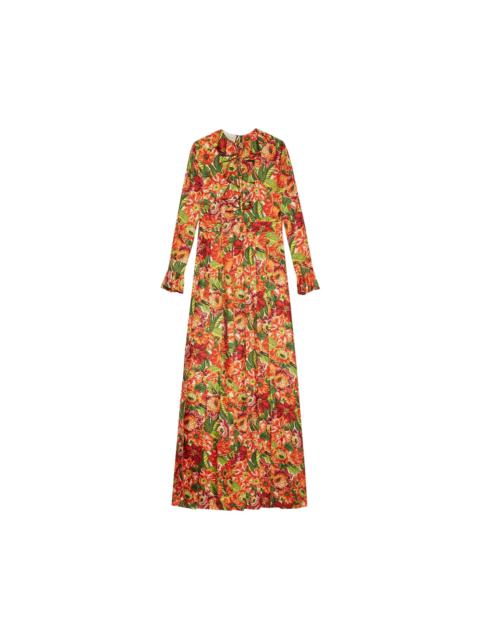 GUCCI Gucci x The North Face Silk Dress 'Orange Floral'