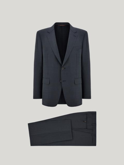 Canali DARK GREEN CANALI IMPECCABILE 150’S WOOL MICRO-PATTERN REGULAR-FIT SUIT