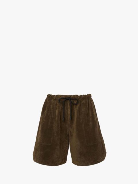 JW Anderson DRAWSTRING LEATHER SHORTS