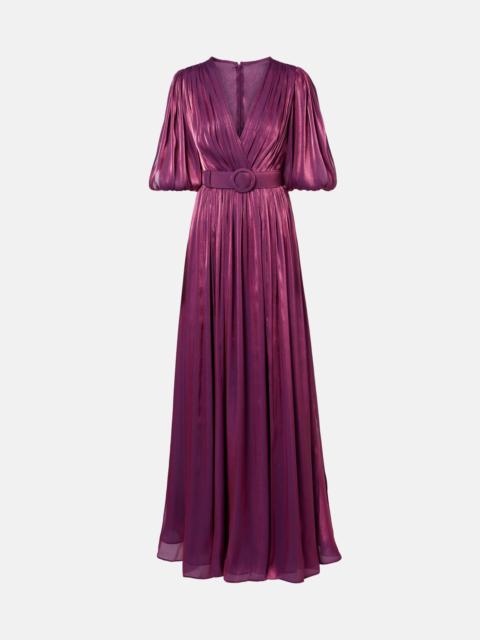 COSTARELLOS Brennie belted georgette gown