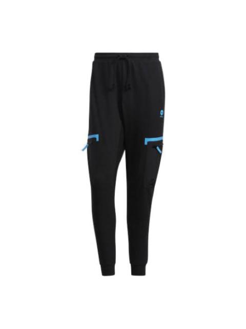 adidas Men's adidas neo Pk Dk Rlx Tp Contrasting Colors Pocket Bundle Feet Sports Pants/Trousers/Joggers Bl