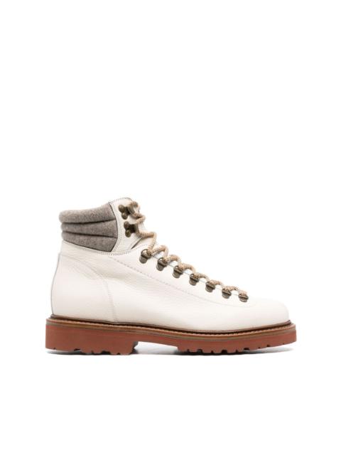 Brunello Cucinelli lace-up leather hiking boots