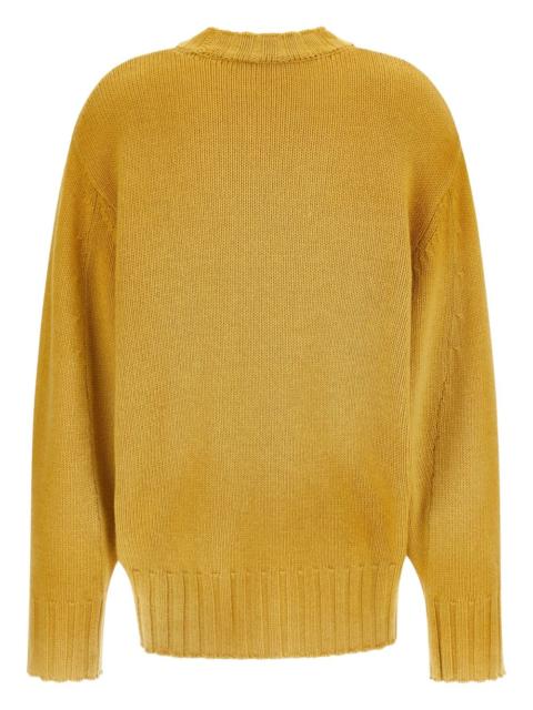 THE ATTICO logo-embroidered asymmetrical sweater