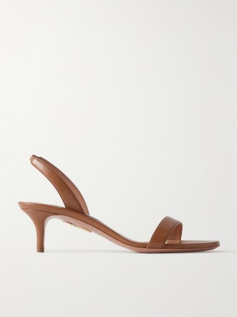 AQUAZZURA So Nude 50 Leather Slingback Sandals
