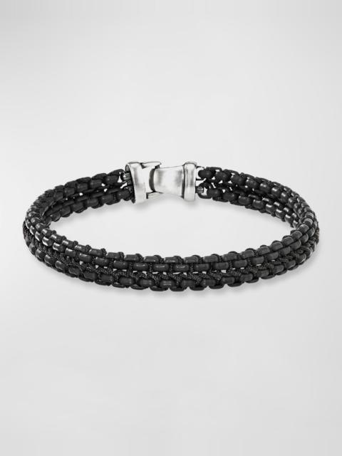 DAVID YURMAN Men's Woven Box Chain Bracelet in Silver, 10mm