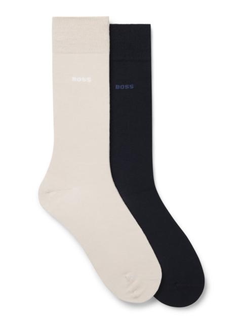 BOSS TWO-PACK OF COTTON-BLEND REGULAR-LENGTH SOCKS