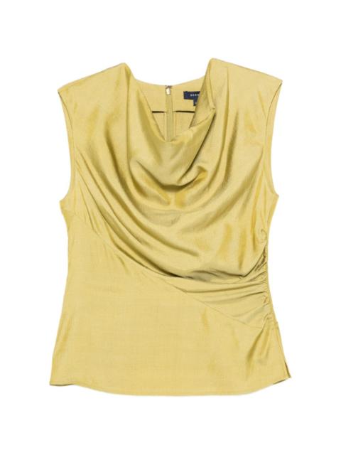 soeur Eclat cowlneck ruched blouse