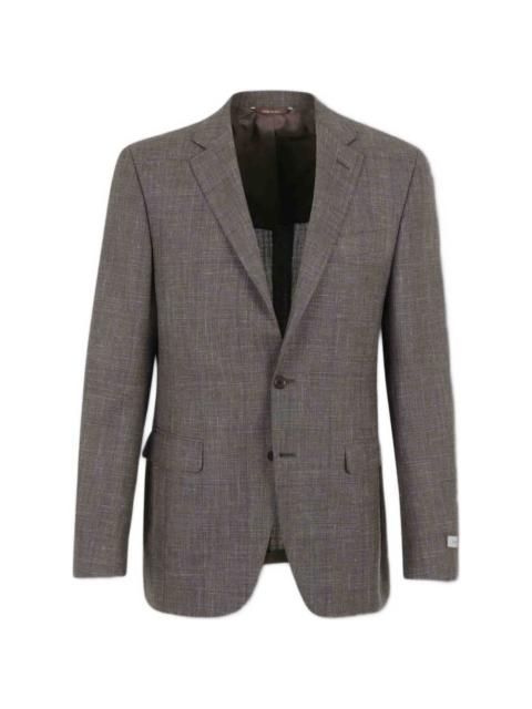 Canali checked button suit