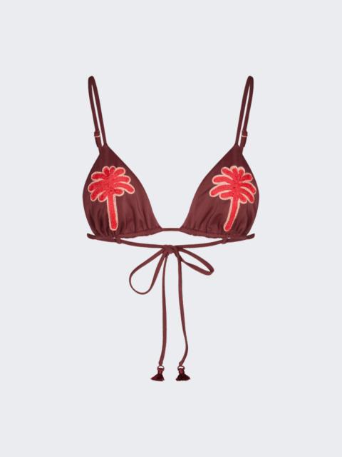Johanna Ortiz Heatwave Bikini Top Mocca And Red