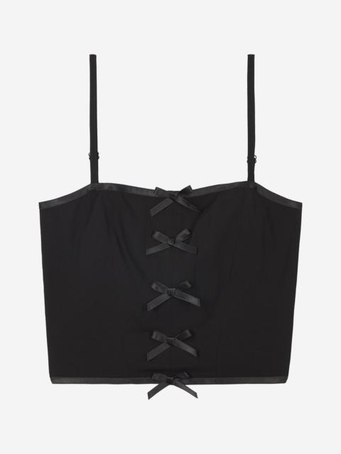 The Kooples TOP WITH BLACK BOW DETAIL