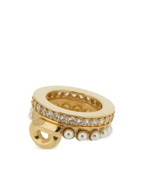 FERRAGAMO crystal gancini scarf clip