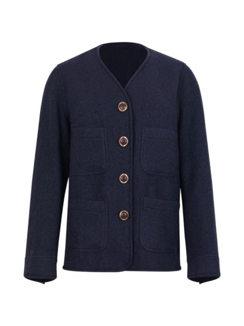 FORTELA buttoned patch-pocket jacket