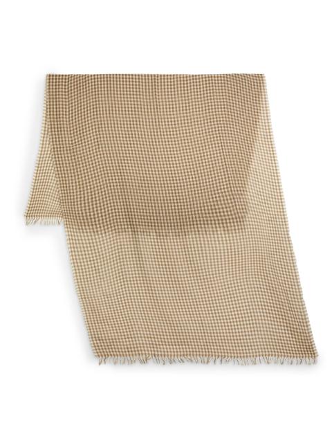 Vince Women's Gingham Cotton Scarf - Dark Tapenade
