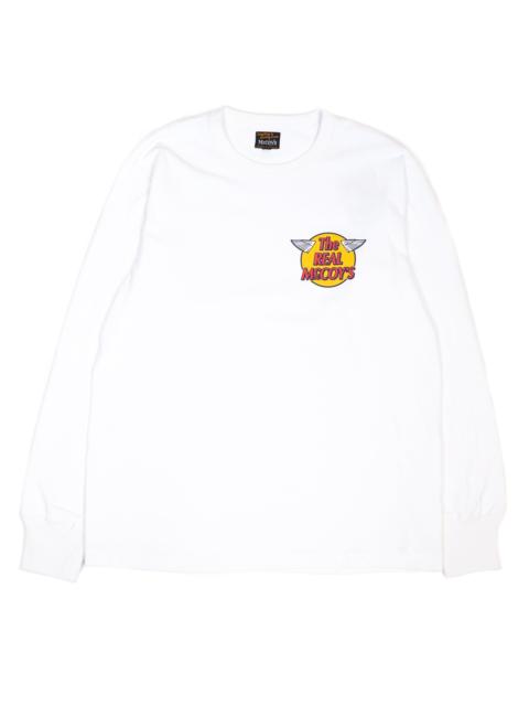 The Real McCoys MC20002 Logo Tee L/S White