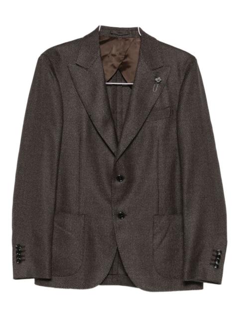 LARDINI wool-blend single-breasted blazer