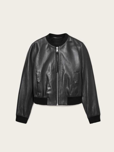 ALLSAINTS ORTEN LEATHER BOMBER JACKET