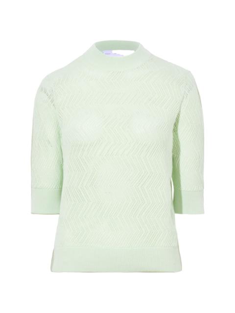 Proenza Schouler Nicola pointelle-knit cotton top