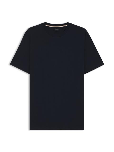 BOSS COTTON-JERSEY REGULAR-FIT T-SHIRT WITH RIBBED COLLAR
